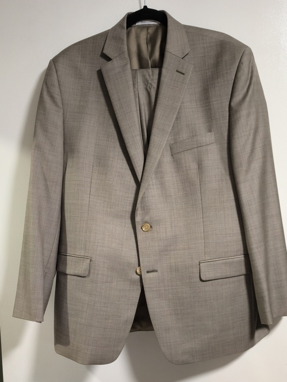 Light Taupe Men's Two-Button Blazer